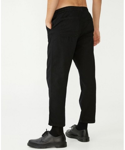 Men's Elastic Worker Pants Black $32.20 Pants