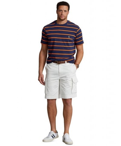 Men's Big & Tall Relaxed Fit Slub Twill Cargo Shorts White $36.89 Shorts