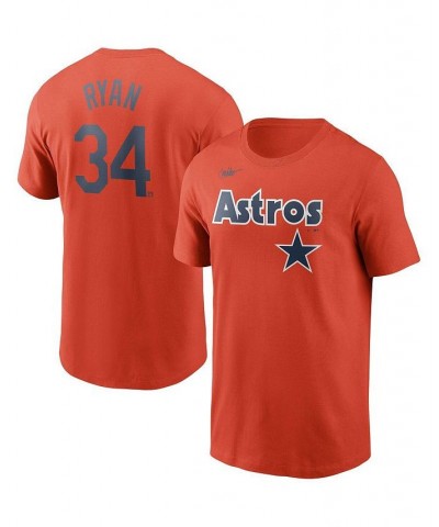 Men's Nolan Ryan Orange Houston Astros Cooperstown Collection Name and Number T-shirt $28.49 T-Shirts