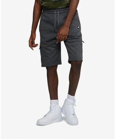 Men's Simple Story Fleece Shorts Black $24.94 Shorts