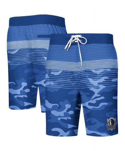 Men's Blue Dallas Mavericks Wave Camo Quick-Dry Swim Trunks $22.56 Swimsuits