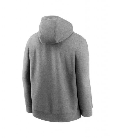 Men's Heathered Gray Oakland Raiders Rewind Club Fleece Pullover Hoodie $39.95 Sweatshirt