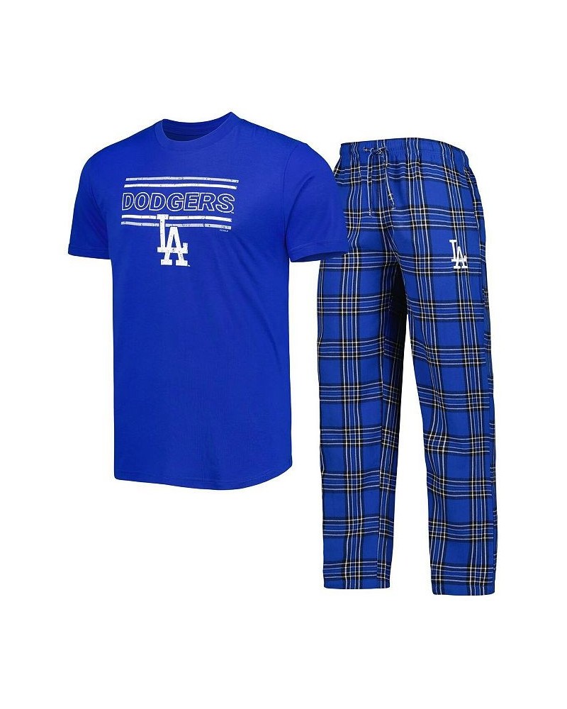 Men's Royal, Black Los Angeles Dodgers Badge T-shirt and Pants Sleep Set $35.99 Pajama