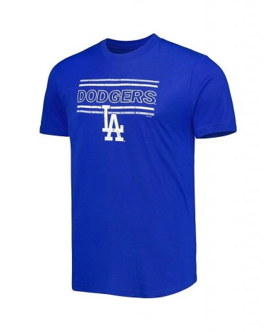 Men's Royal, Black Los Angeles Dodgers Badge T-shirt and Pants Sleep Set $35.99 Pajama