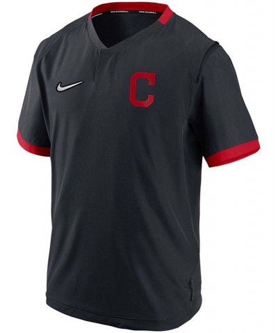 Men's Navy, Red Cleveland Indians Authentic Collection Short Sleeve Hot Pullover Jacket $48.59 Jackets