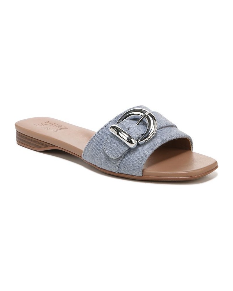 Santiago Slide Sandals Blue $39.24 Shoes