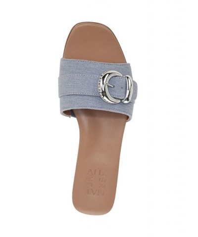 Santiago Slide Sandals Blue $39.24 Shoes