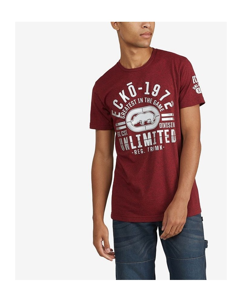 Men's Big and Tall Around Town Marled T-shirt Red $17.00 T-Shirts