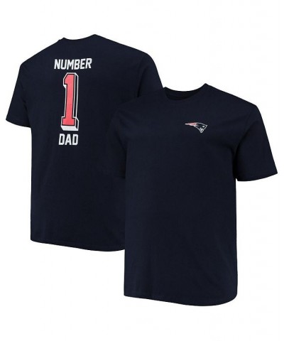 Men's Branded Navy New England Patriots Big and Tall 1 Dad 2-Hit T-shirt $17.10 T-Shirts