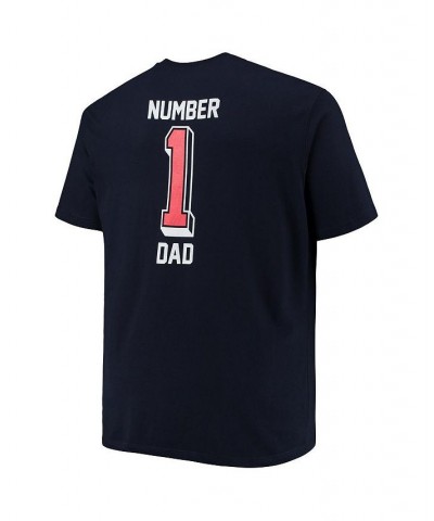 Men's Branded Navy New England Patriots Big and Tall 1 Dad 2-Hit T-shirt $17.10 T-Shirts