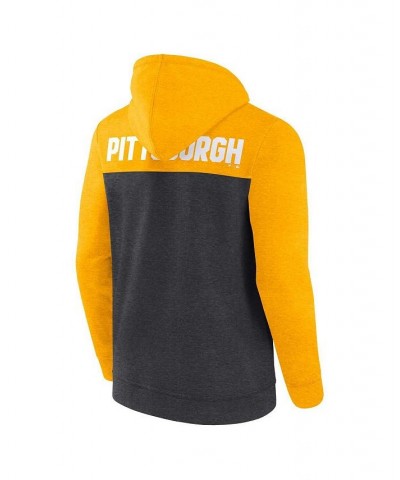 Men's Branded Heathered Charcoal, Heathered Gold Pittsburgh Pirates Blown Away Full-Zip Hoodie $32.80 Sweatshirt