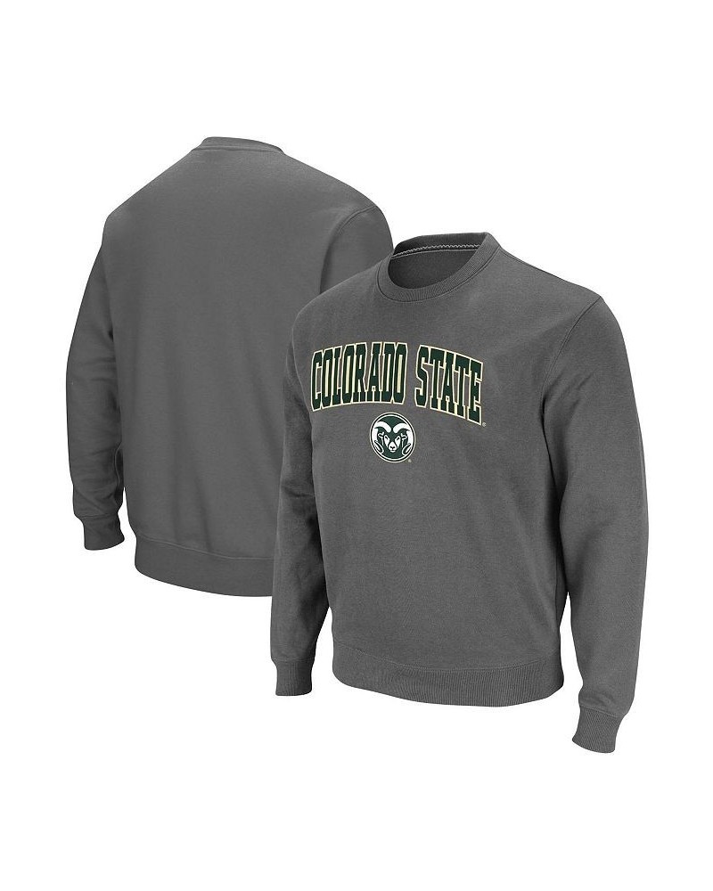 Men's Charcoal Colorado State Rams Arch & Logo Tackle Twill Pullover Sweatshirt $22.56 Sweatshirt