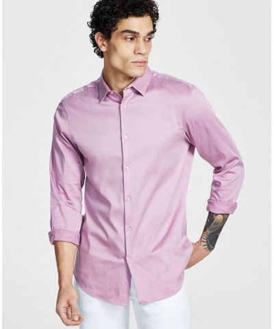 Men's Slim Fit Dress Shirt PD08 $22.26 Shirts