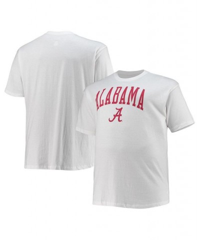 Men's White Alabama Crimson Tide Big and Tall Arch Over Wordmark T-shirt $19.60 T-Shirts