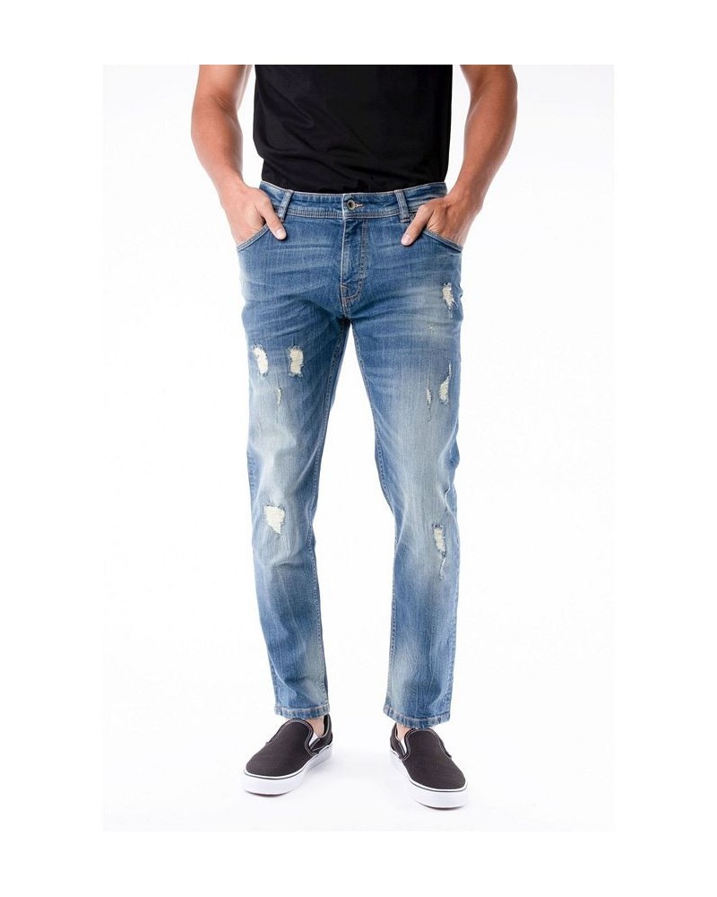 Men's Stretch 5 Pocket Skinny Jeans Blue $38.22 Jeans