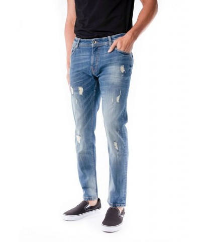 Men's Stretch 5 Pocket Skinny Jeans Blue $38.22 Jeans