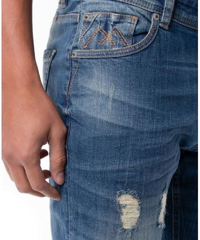 Men's Stretch 5 Pocket Skinny Jeans Blue $38.22 Jeans