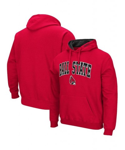 Men's Cardinal Ball State Cardinals Arch and Logo Pullover Hoodie $31.89 Sweatshirt