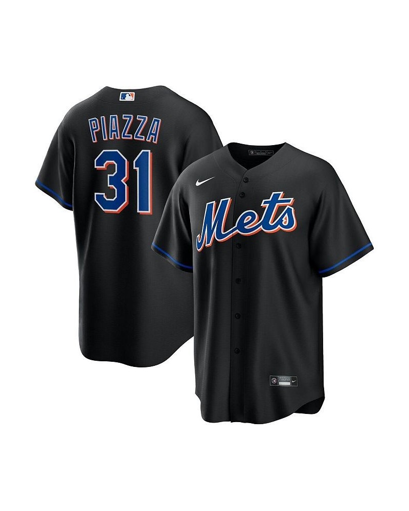 Men's Mike Piazza Black New York Mets 2022 Alternate Replica Player Jersey $53.65 Jersey