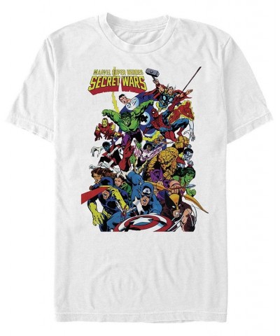 Marvel Men's Classic Comics Super Heroes Secret Wars Cover, Short Sleeve T-Shirt White $16.10 T-Shirts