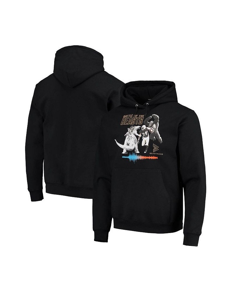 Men's Black Battle of the Beasts Pullover Hoodie $42.00 Sweatshirt