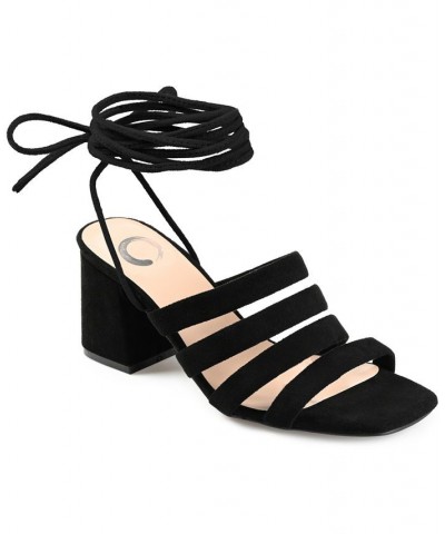 Women's Sevyn Tie-Up Sandals Black $42.75 Shoes