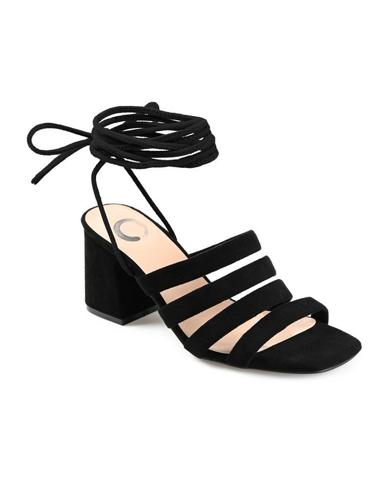 Women's Sevyn Tie-Up Sandals Black $42.75 Shoes