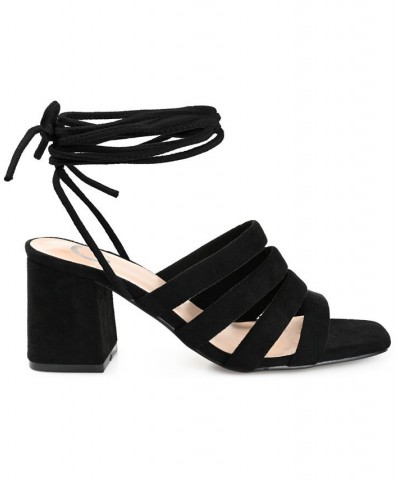 Women's Sevyn Tie-Up Sandals Black $42.75 Shoes