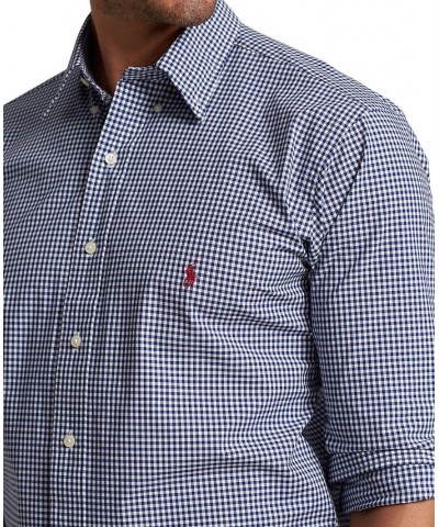 Men's Big & Tall Plaid Stretch Poplin Shirt Purple $45.90 Shirts