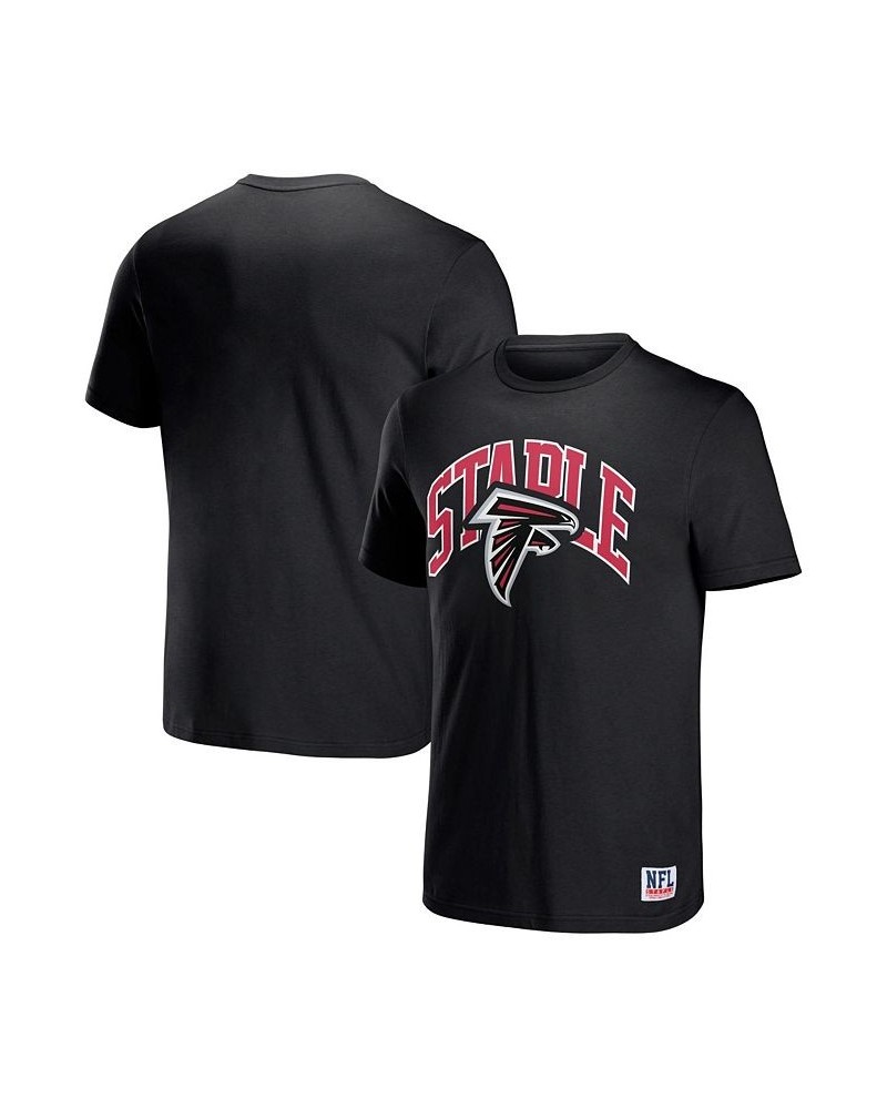 Men's NFL X Staple Black Atlanta Falcons Lockup Logo Short Sleeve T-shirt $18.55 T-Shirts