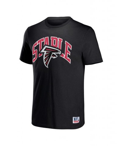 Men's NFL X Staple Black Atlanta Falcons Lockup Logo Short Sleeve T-shirt $18.55 T-Shirts