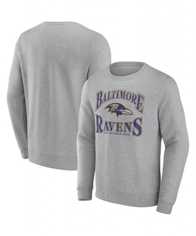 Men's Branded Heathered Charcoal Baltimore Ravens Playability Pullover Sweatshirt $33.00 Sweatshirt