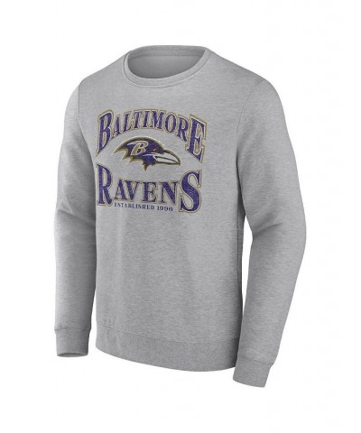 Men's Branded Heathered Charcoal Baltimore Ravens Playability Pullover Sweatshirt $33.00 Sweatshirt