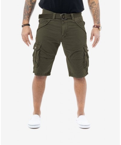 Men's Belted Double Pocket Cargo Shorts PD19 $19.95 Shorts