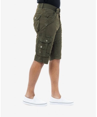 Men's Belted Double Pocket Cargo Shorts PD19 $19.95 Shorts