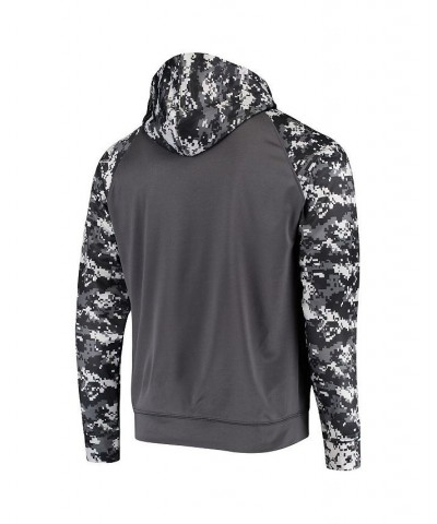 Men's Charcoal UC Davis Aggies OHT Military-Inspired Appreciation Digital Camo Pullover Hoodie $36.75 Sweatshirt