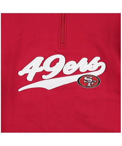 Men's Scarlet, Gold San Francisco 49Ers Aiden Quarter-Zip Top $44.40 Sweatshirt