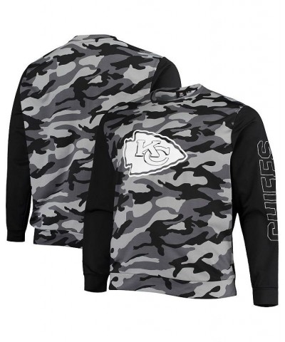 Men's Black Kansas City Chiefs Camo Long Sleeve T-shirt $28.70 T-Shirts