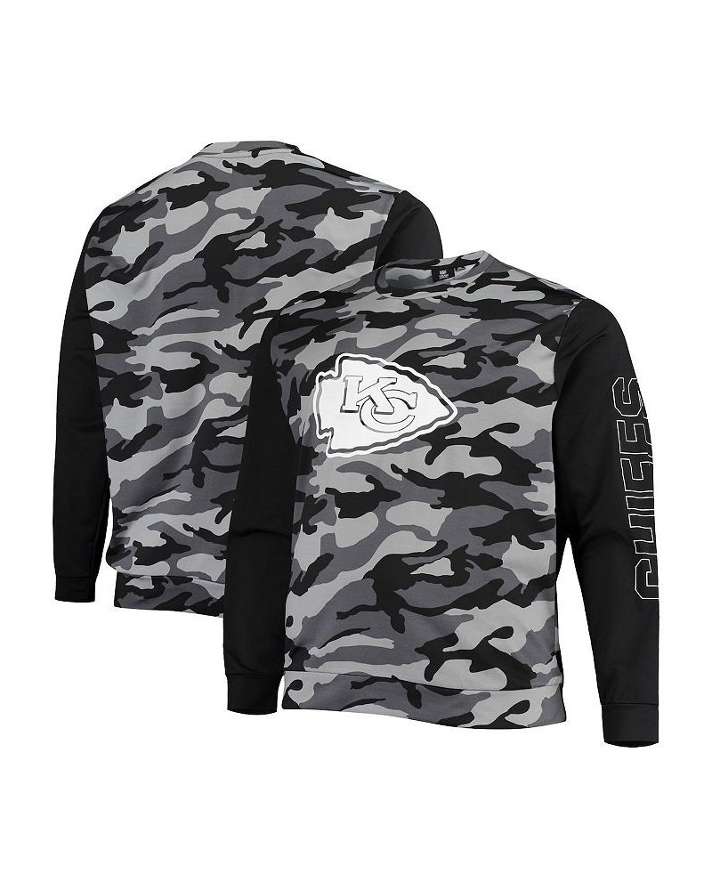 Men's Black Kansas City Chiefs Camo Long Sleeve T-shirt $28.70 T-Shirts