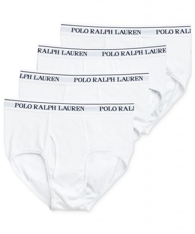 Men's 4-Pk. Classic-Fit Mid-Rise Briefs White $19.19 Underwear