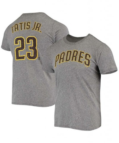 Men's Fernando Tatis Jr. Heathered Gray San Diego Padres Name and Number Tri-Blend T-shirt $21.15 T-Shirts