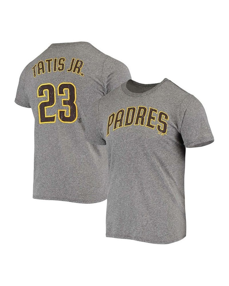 Men's Fernando Tatis Jr. Heathered Gray San Diego Padres Name and Number Tri-Blend T-shirt $21.15 T-Shirts