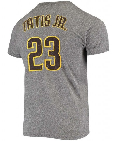 Men's Fernando Tatis Jr. Heathered Gray San Diego Padres Name and Number Tri-Blend T-shirt $21.15 T-Shirts