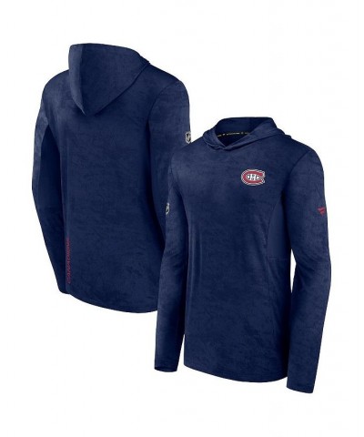 Men's Branded Navy Montreal Canadiens Authentic Pro Rink Camo Pullover Hoodie $40.00 Sweatshirt