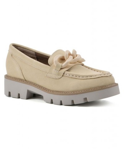 Women's Goodie Lug Sole Loafers Yellow $38.00 Shoes