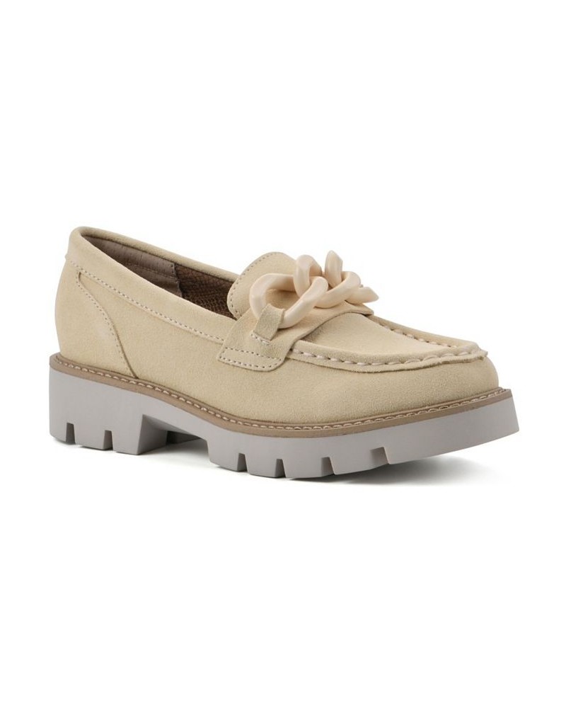 Women's Goodie Lug Sole Loafers Yellow $38.00 Shoes