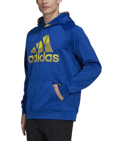 Men's Game and Go Pullover Logo Hoodie Blue $19.78 Sweatshirt