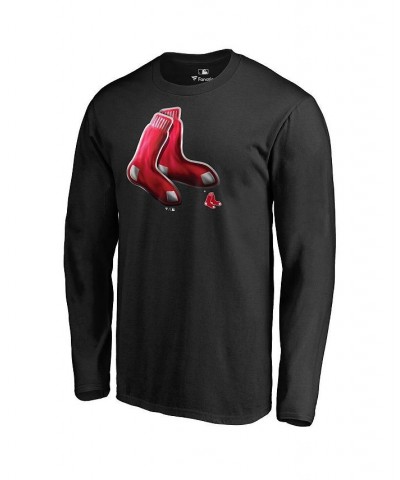 Men's Branded Black Boston Red Sox Midnight Mascot Long Sleeve T-shirt $16.80 T-Shirts