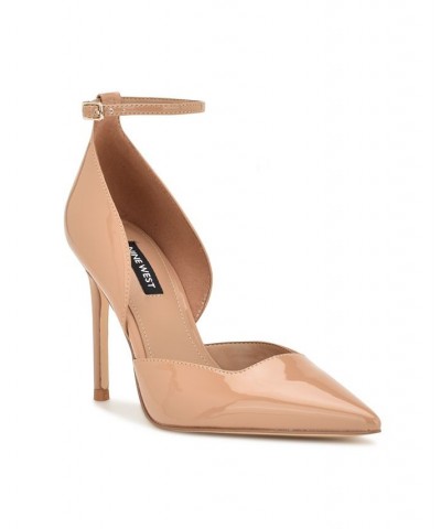 Women's Finda Pointy Toe Stiletto Dress Pumps Brown $50.14 Shoes