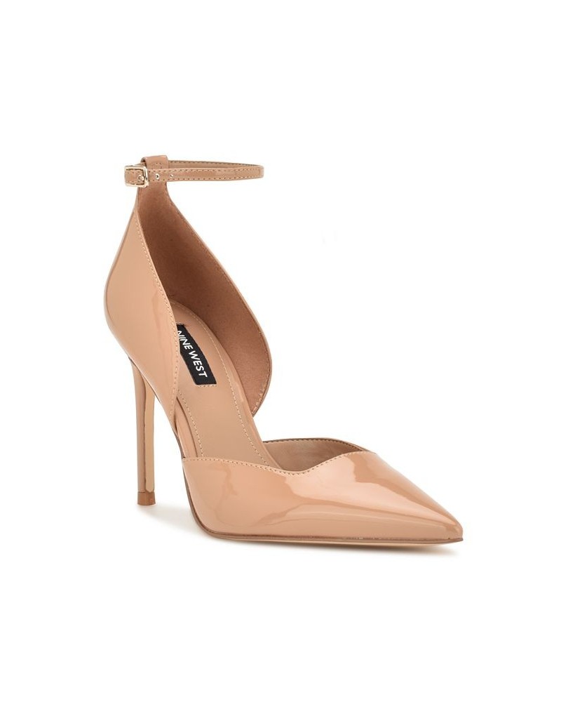 Women's Finda Pointy Toe Stiletto Dress Pumps Brown $50.14 Shoes